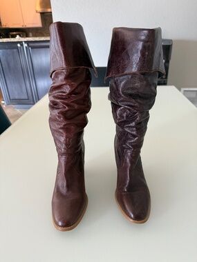 Jeffrey Campbell Brown Scrunch Boots Size 8